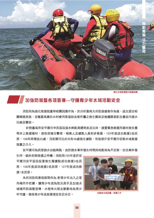 舞動青春活力台南-臺南市青春專案八年成果專輯第57頁內容