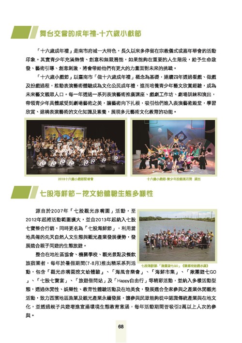 舞動青春活力台南-臺南市青春專案八年成果專輯第70頁內容