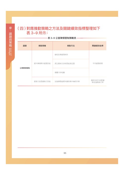 臺南市環境保護計畫核定版第106頁內容