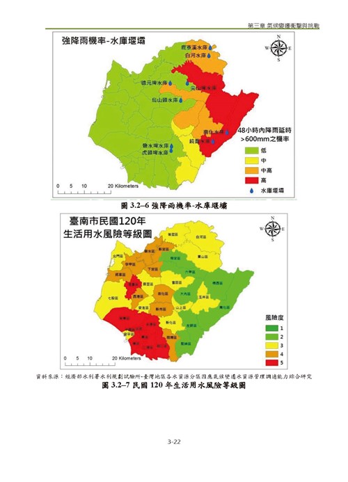 臺南市氣候變遷調適計畫2020修正版第73頁內容