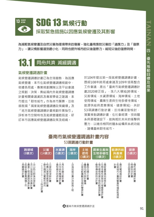 2021臺南市永續發展目標自願檢視報告第95頁內容
