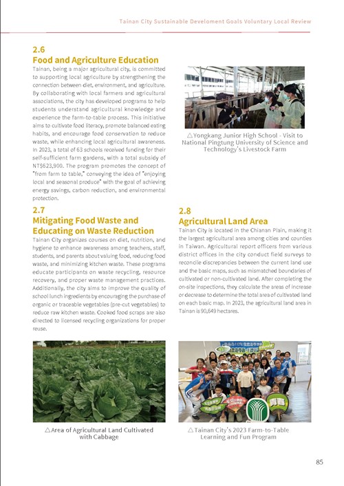 2023 Tainan City Sustainable Development Goals Voluntary Local Review第90頁內容