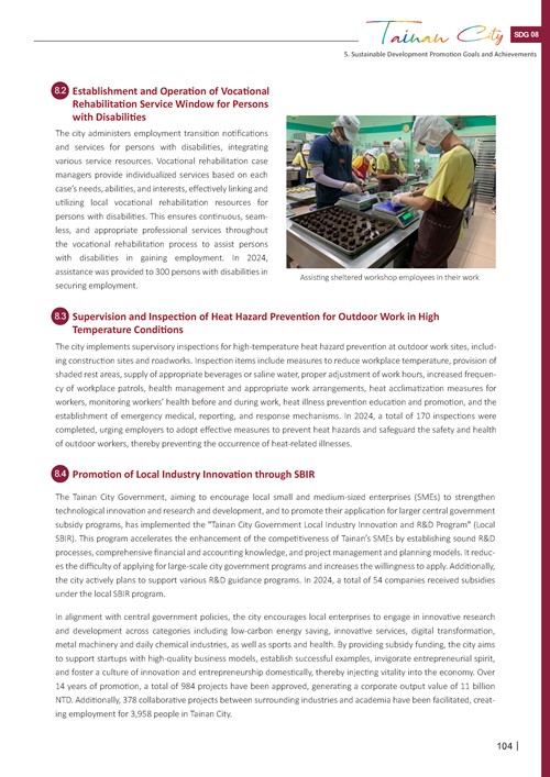 2024 Sustainable Development Goals Voluntary Local Review第106頁內容